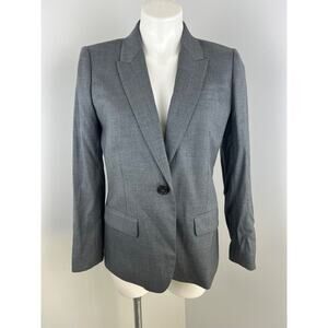 J.Crew Super 120s Gray Wool Career Blazer 10T TALL